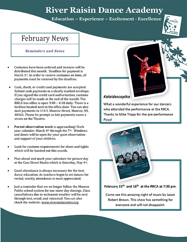 February 2013 Newsletter